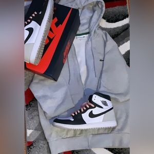 Mens Designer Zip Up (Grey)